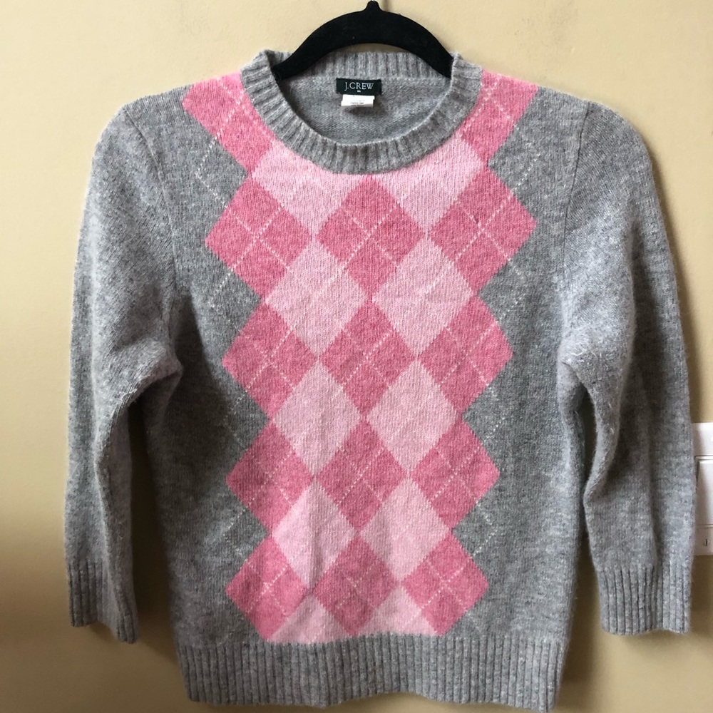 JCrew Women’s argyle sweater